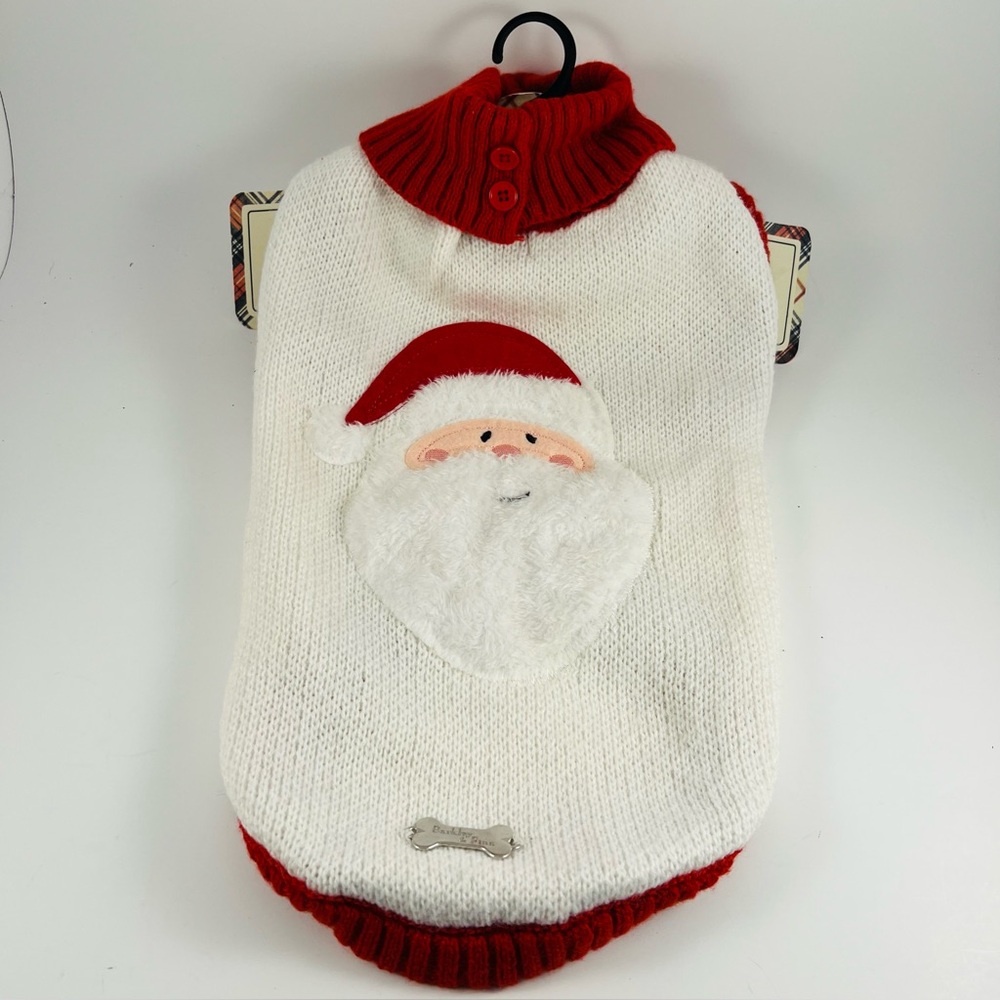 New Barkley and Finn Santa Dog Sweater Medium 9-12 Lbs